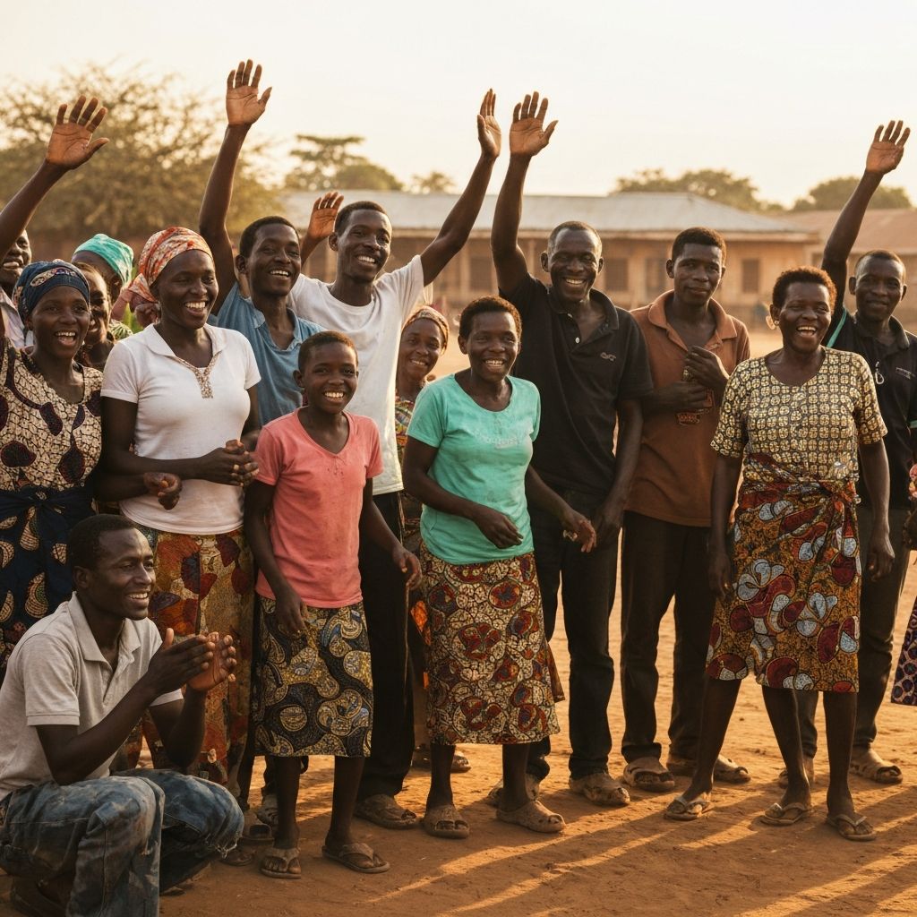 Harry Kalaba engaging with Zambian citizens in a community gathering